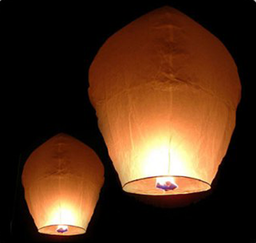 Sky Lanterns 6 Colors 36 per Case 6 Per Color